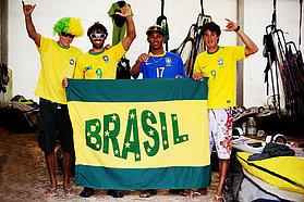The Brasilians prepare
