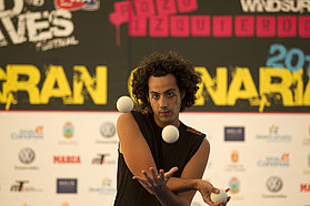 Juggling at the opening ceremony