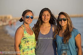Turkish girls at sunset