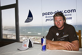 Bjorn Dunkrebeck chills out in the Pozo Center for International Windsurfing