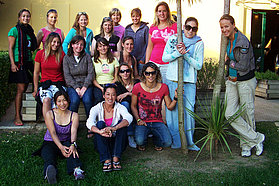 The girls gather here in Costa Brava
