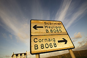 Tiree road sign