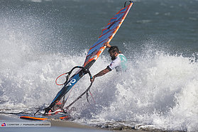 Ross Williams heads in