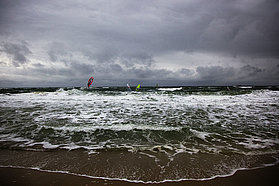 Stormy seas build here in Sylt