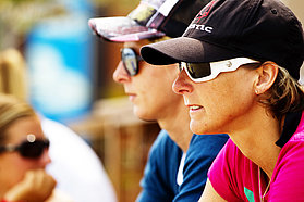 Valerie checking the conditions