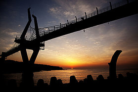 Sunrise under Myeong Sun Bridge