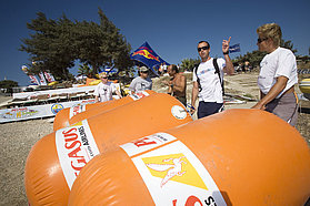 The race crew prepare