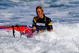 Monique in the surf