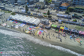 Drone shot of event site from Antoine Albeau