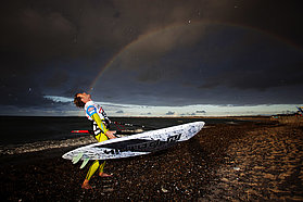 Danny Bruch catches the rainbow