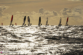 Foil racing out to sea