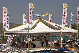 Pegasus tent providing welcome shade