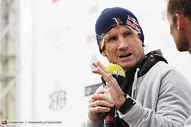 Windsurfing legend Robby Naish on stage
