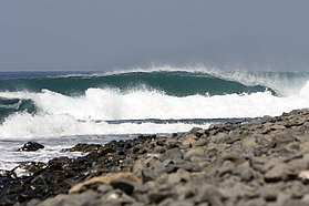 The swell starting to build in Ponta Preta