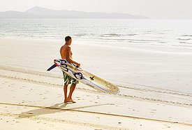 Kevin Pritchard first man on the beach