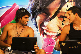 Levi Lenz and Ian Mouro Lemos stay connected