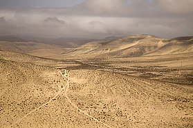 The barren interior of Fuerteventura