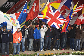 Sailors at the opening ceremony