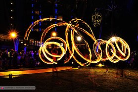 Fire dancing at the opening ceremony