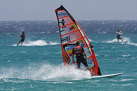 No handed over the line...Bjorn Dunkerbeck