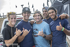 Robby Naish withThe Italian crew