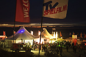 The party tent kicks into action here in Sylt