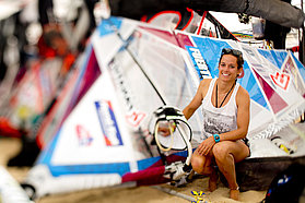 Laure Treboux in the pits
