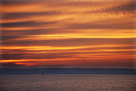 Sailing at sunset
