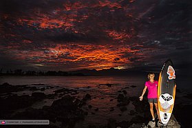 Iballa Moreno at sunset