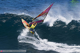 Robby Naish going for the lip