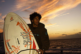 Gollito with his contest winning board