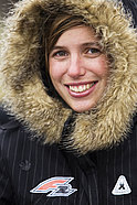 Steffi Wahl keeps warm