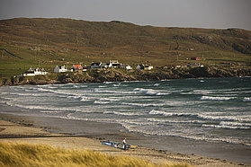 Timo Mullen heads out at Balephuil