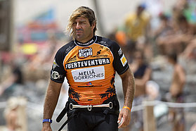 Albeau patrols the beach