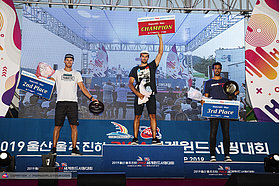 Korea mens slalom podium